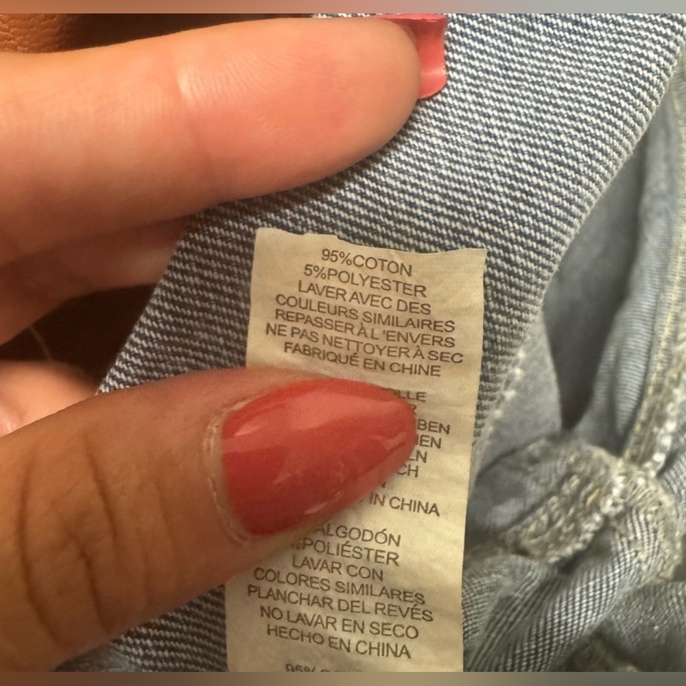 Oversized Denim Jacket, Medium Blue, in Women’s Size 18 - Picture 9 of 9